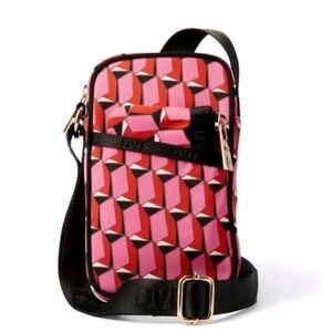 DVF Diane Von Furstenberg X Target Pink Modern Geo Cellphone Holder NWT